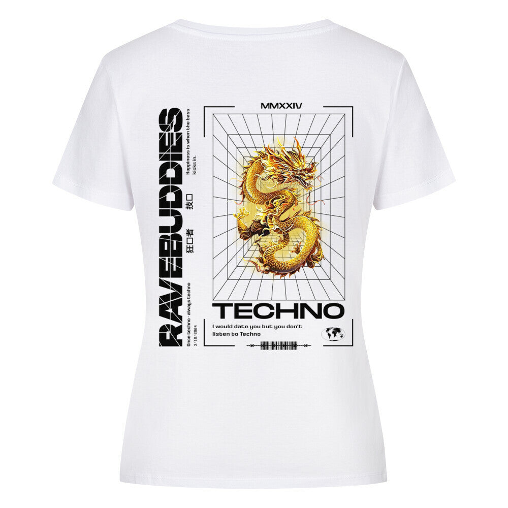 Techno Dragon Organic Shirt Women - ravebuddies