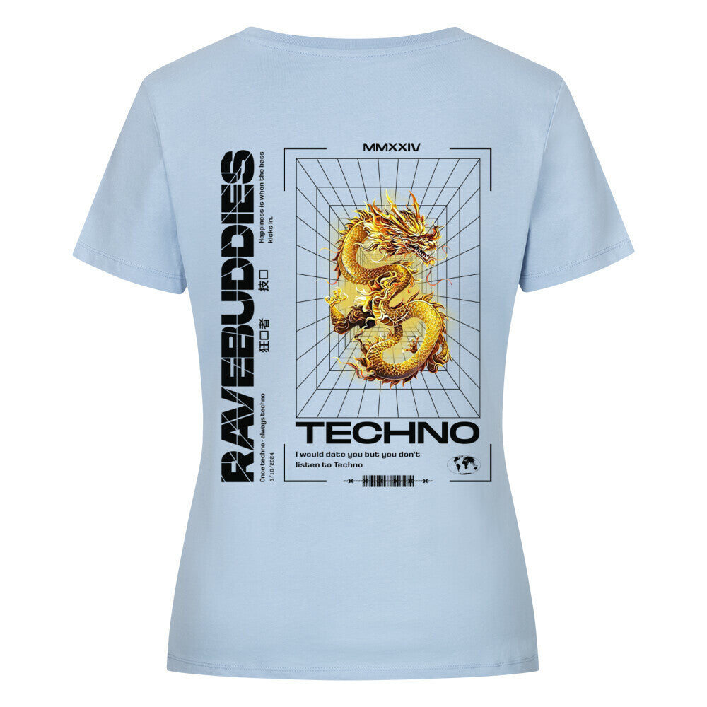 Techno Dragon Organic Shirt Women - ravebuddies