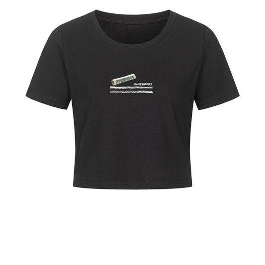 Between The Lines Cropped Tee - ravebuddies