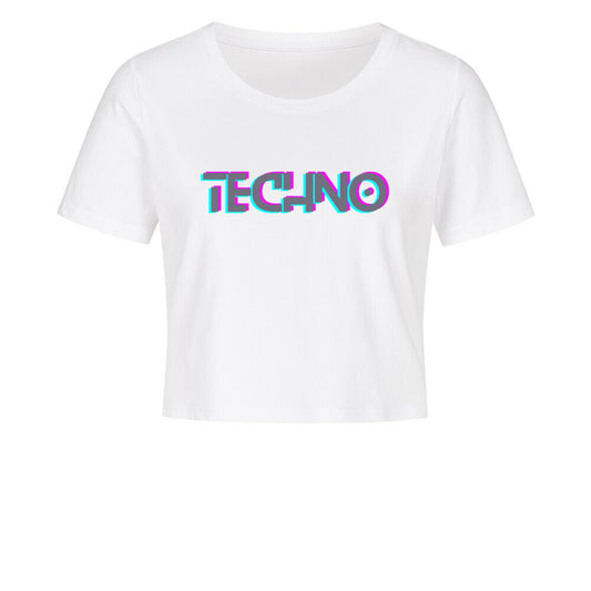 TECHNO Cropped Tee - ravebuddies