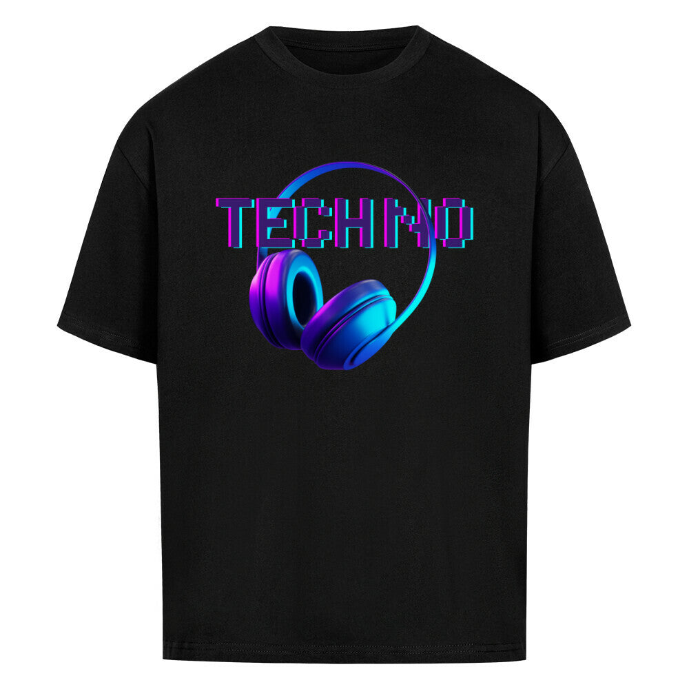 Techno Beats Oversized Shirt - ravebuddies