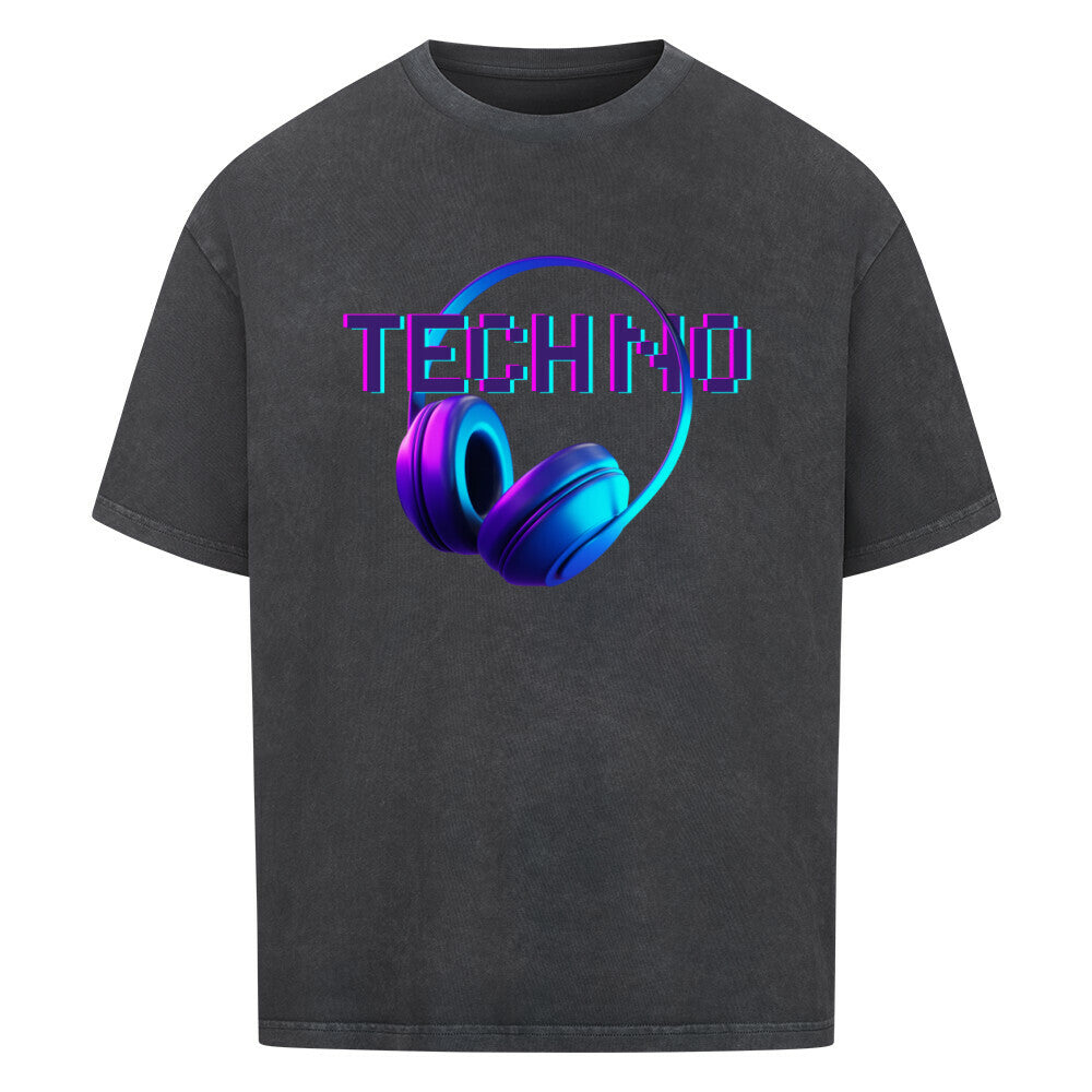 Techno Beats Oversized Shirt - ravebuddies
