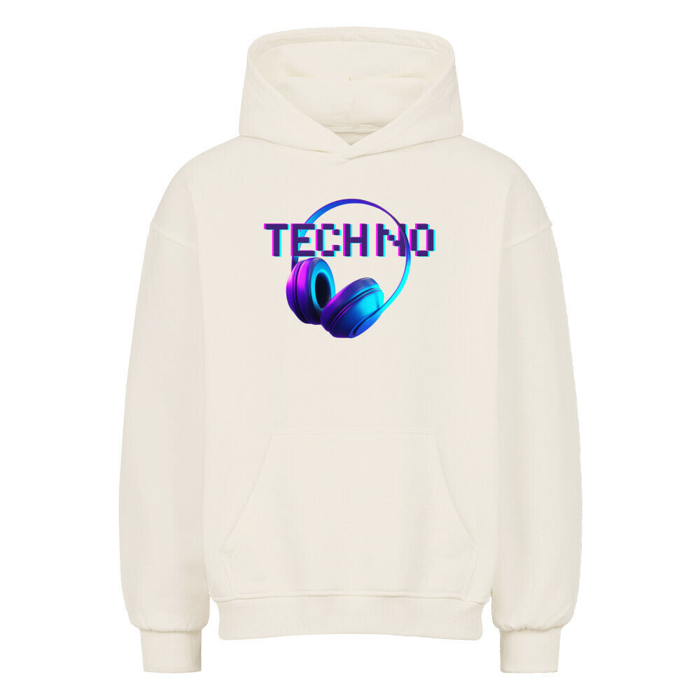 Techno Beats Oversized Hoodie - ravebuddies