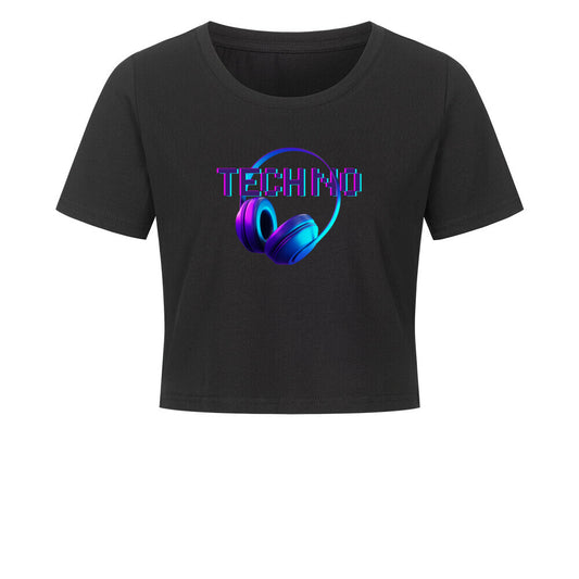 Techno Beats Cropped Tee - ravebuddies