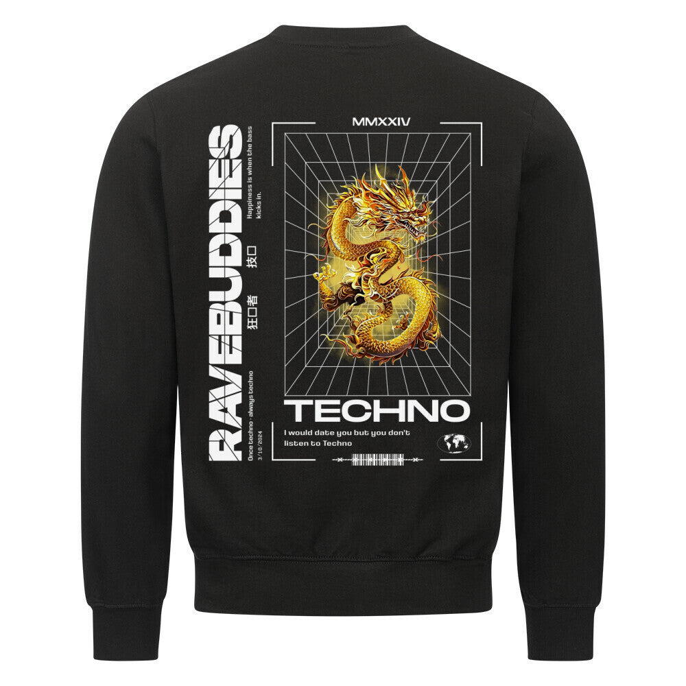 Techno Dragon Premium Sweatshirt - ravebuddies