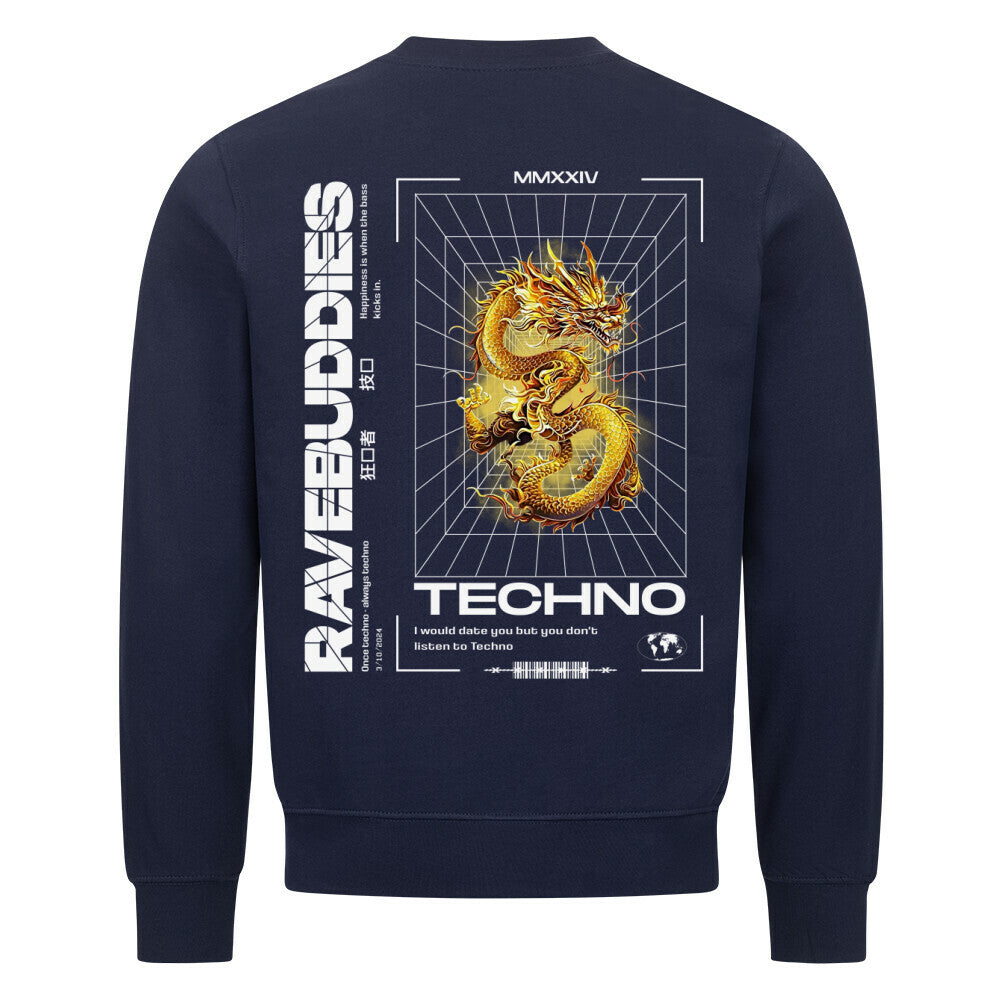 Techno Dragon Premium Sweatshirt - ravebuddies