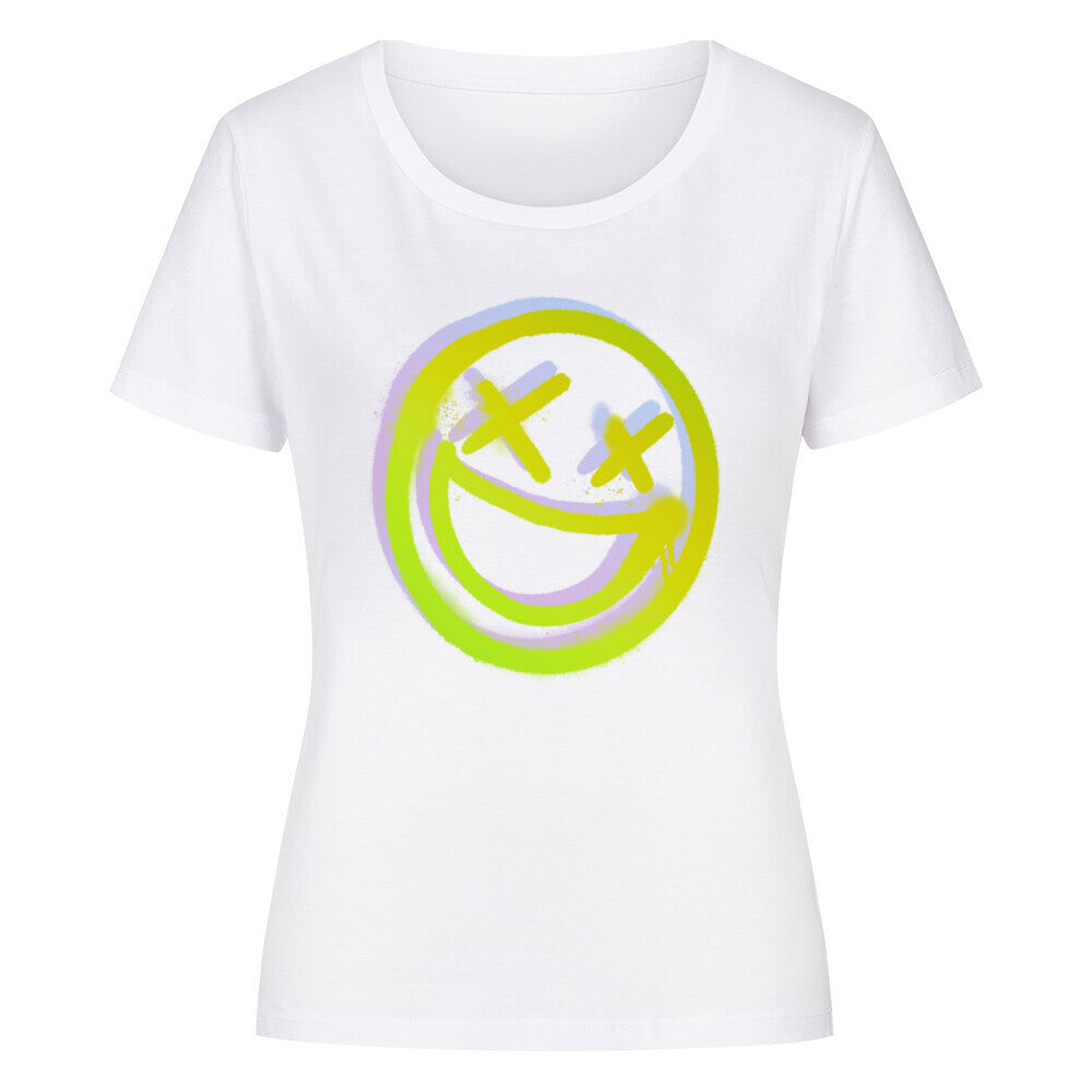 Smiley Organic Shirt Women - ravebuddies
