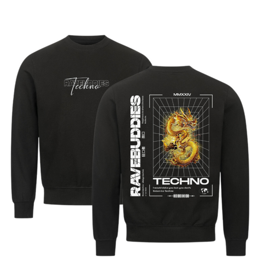 Techno Dragon Premium Sweatshirt - ravebuddies