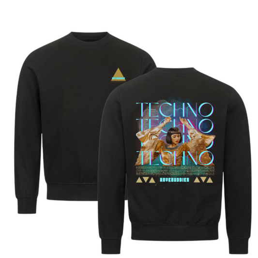 Techno Cleo Premium Sweatshirt - ravebuddies