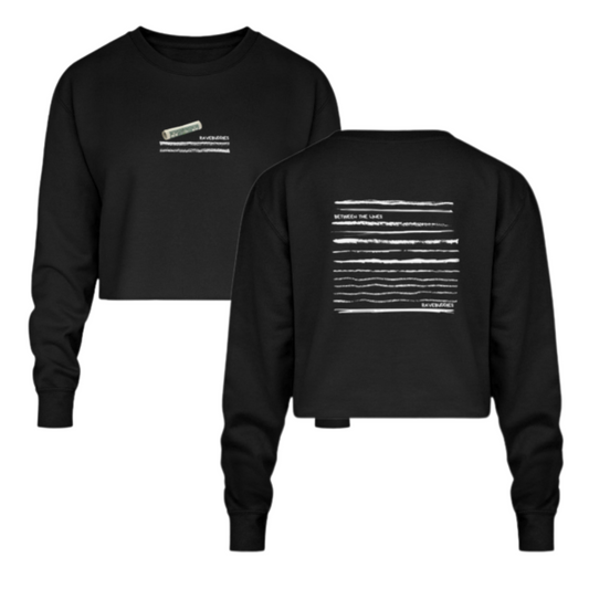 Between The Lines Crop Sweatshirt - ravebuddies