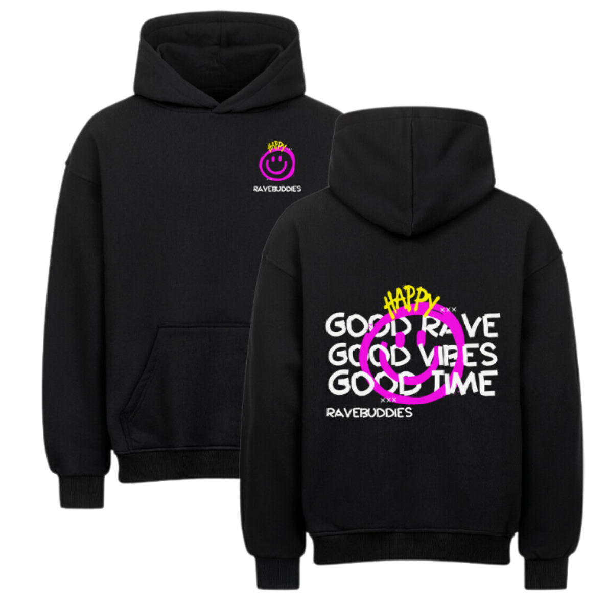 GOOD VIBES Oversized Hoodie - ravebuddies