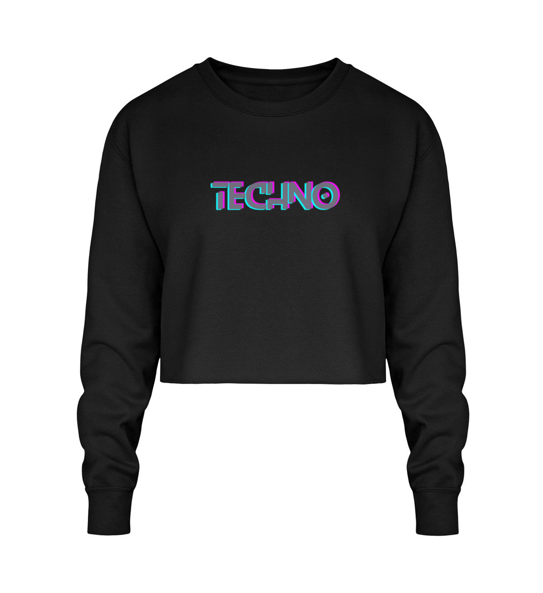 TECHNO - Crop Sweatshirt - ravebuddies