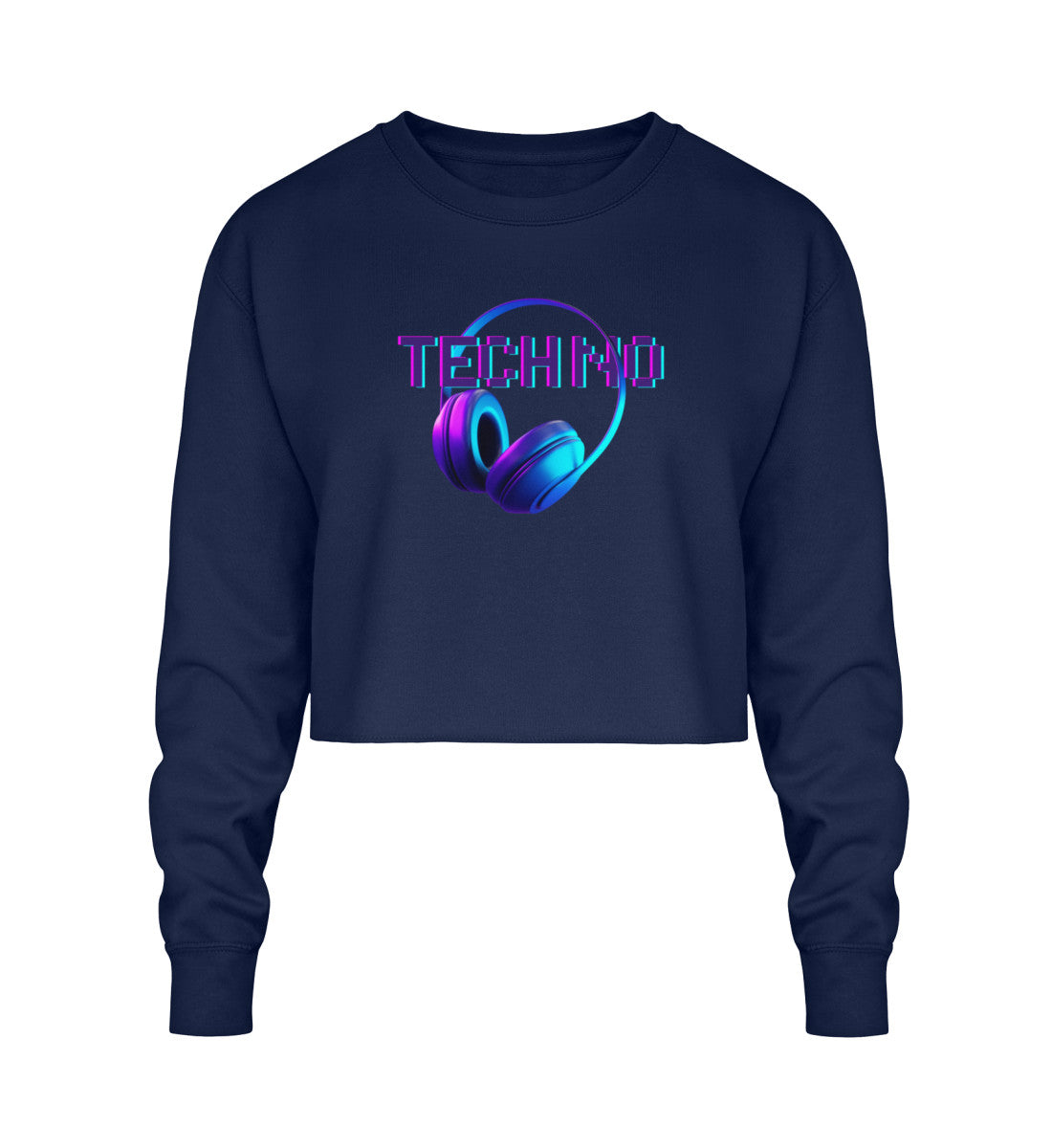 Techno Beats - Crop Sweatshirt - ravebuddies