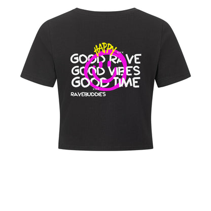 GOOD VIBES Cropped Tee - ravebuddies