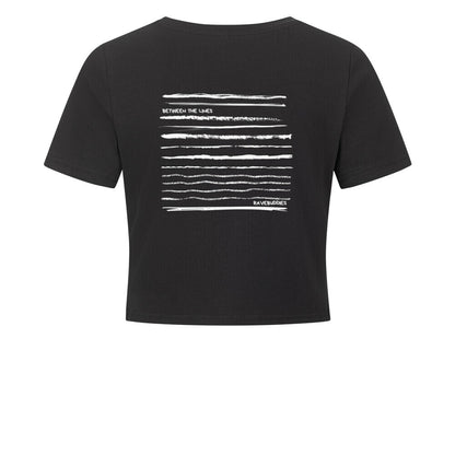 Between The Lines Cropped Tee - ravebuddies