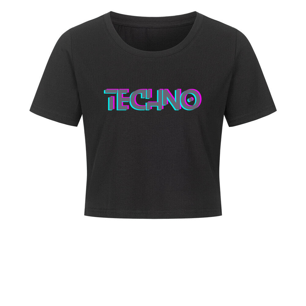 TECHNO Cropped Tee - ravebuddies