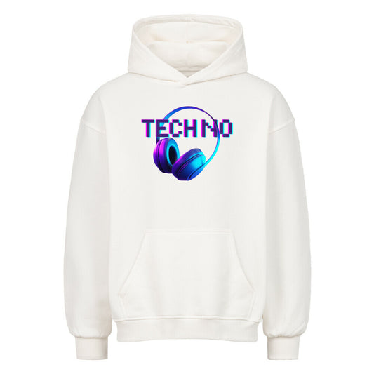 Techno Beats Oversized Hoodie - ravebuddies
