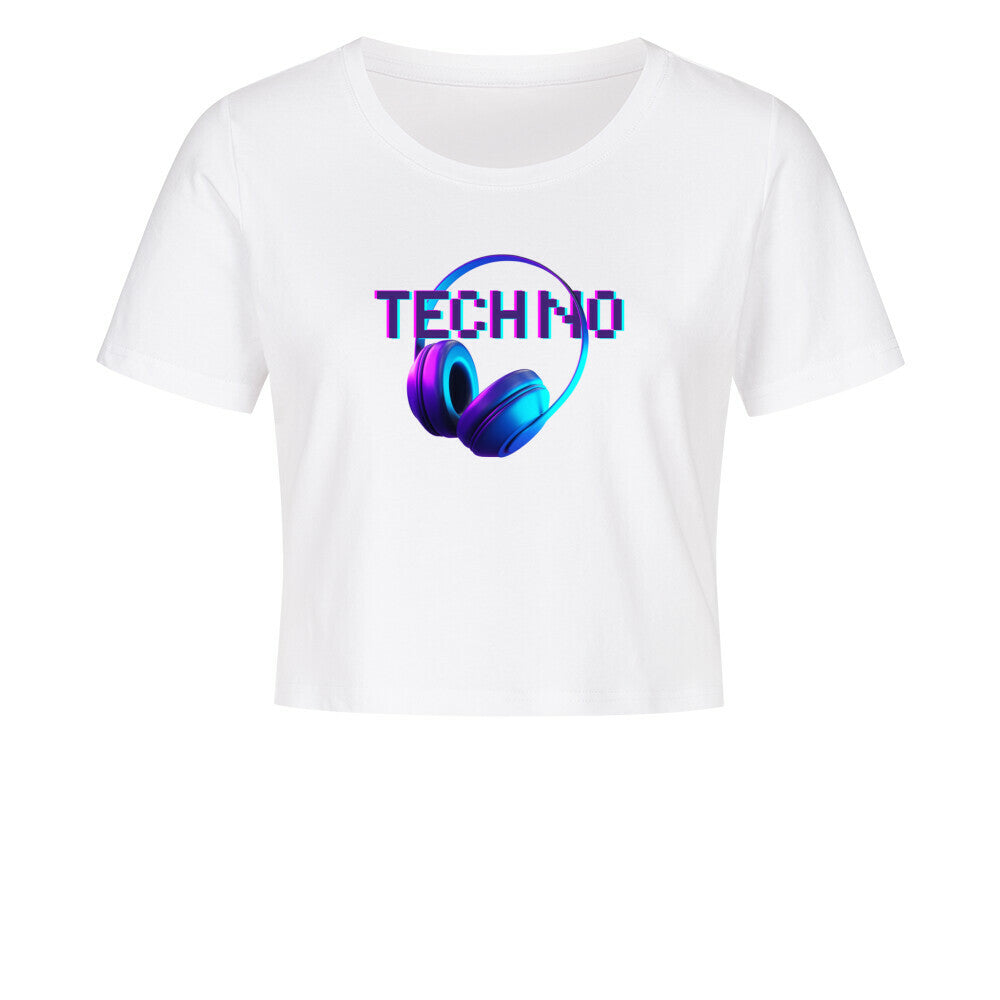 Techno Beats Cropped Tee - ravebuddies