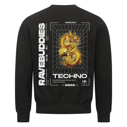 Techno Dragon Premium Sweatshirt - ravebuddies