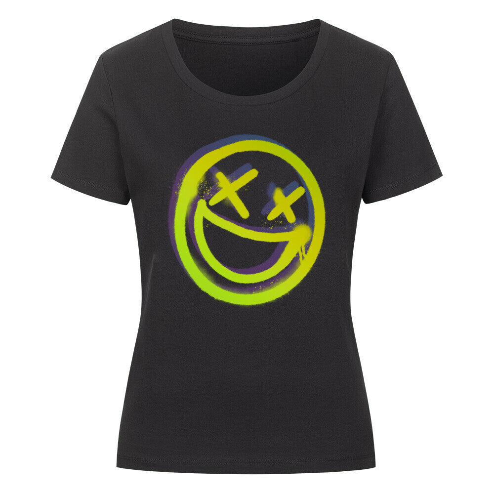 Smiley Organic Shirt Women - ravebuddies