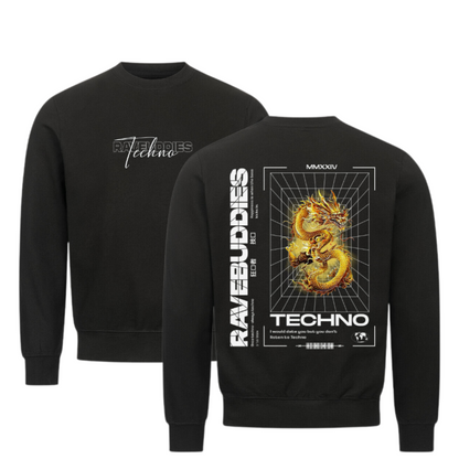 Techno Dragon Premium Sweatshirt - ravebuddies