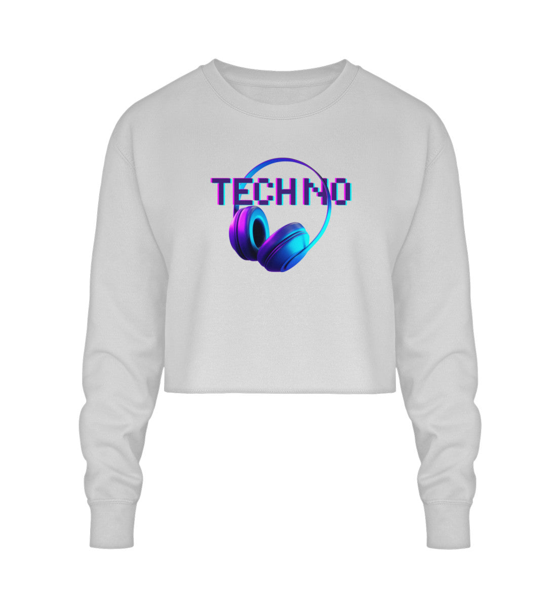 Techno Beats - Crop Sweatshirt - ravebuddies