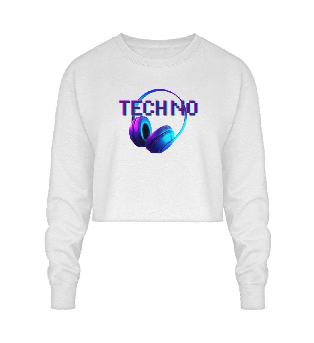 Techno Beats - Crop Sweatshirt - ravebuddies