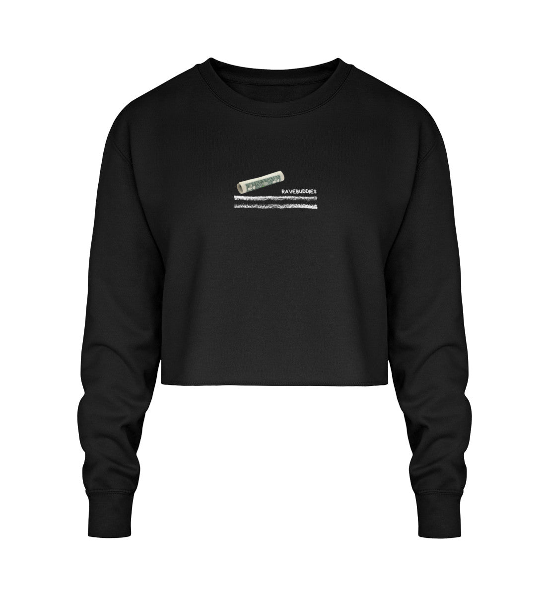Between The Lines Crop Sweatshirt - ravebuddies